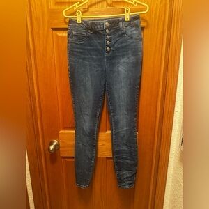 Maurices super high rise button fly skinny jeans size reg